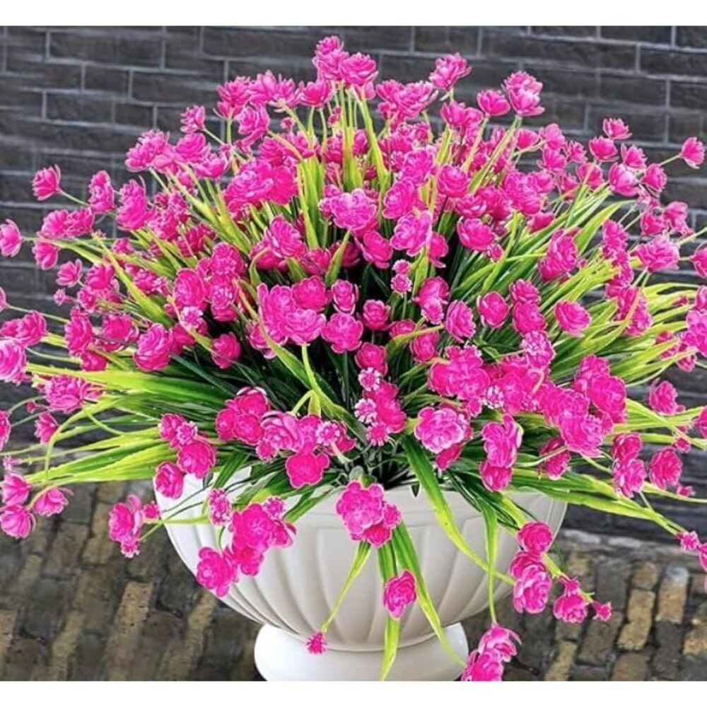 2510 Artificial Flowers Outdoors, 12 Bundles Flowers UV-Anti for Decoration